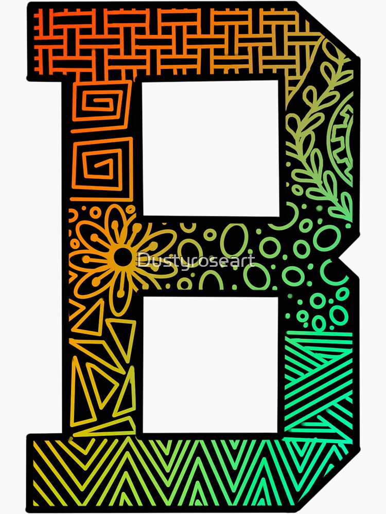 "Letter B " Sticker For Sale By Dustyroseart | Redbubble