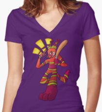 LOUDER!!! Women's Fitted V-Neck T-Shirt