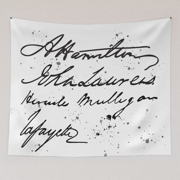 Aperçu de l'œuvre Hamilton Laurens Mulligan Lafayette Signatures créée et vendue par AutonomousN.