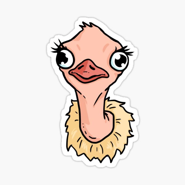 ugly ostrich cartoon