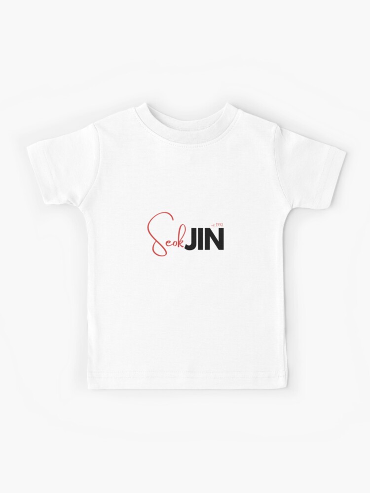 BTS Jin Kim Seokjin Bias Design Black/Red | Kids T-Shirt