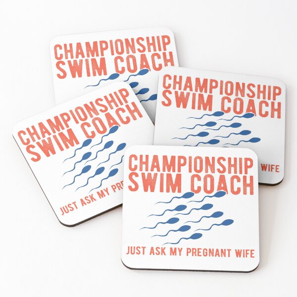 Item preview, Championship Swim Coach - Funny Pregnancy Announcement For Husbands designed and sold by Dan66.