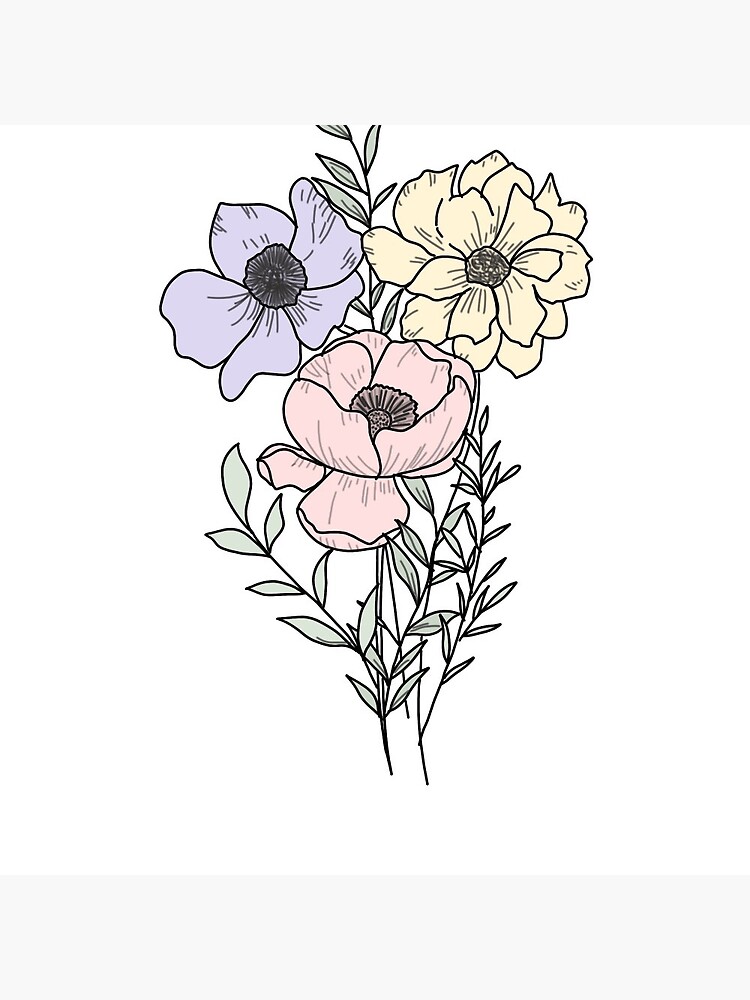 Pastel flowers Pin for Sale by Alex Liss