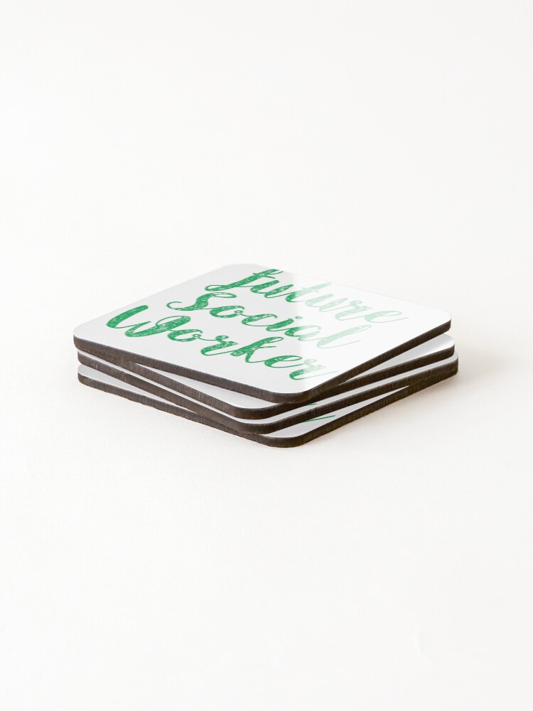 Thumbnail 4 of 5, Coasters (Set of 4), future social worker designed and sold by CodingForTech.