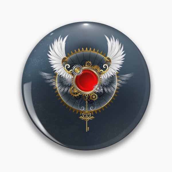 Item preview, Red Banner with White Wings ( Steampunk wings ) designed and sold by Blackmoon9.