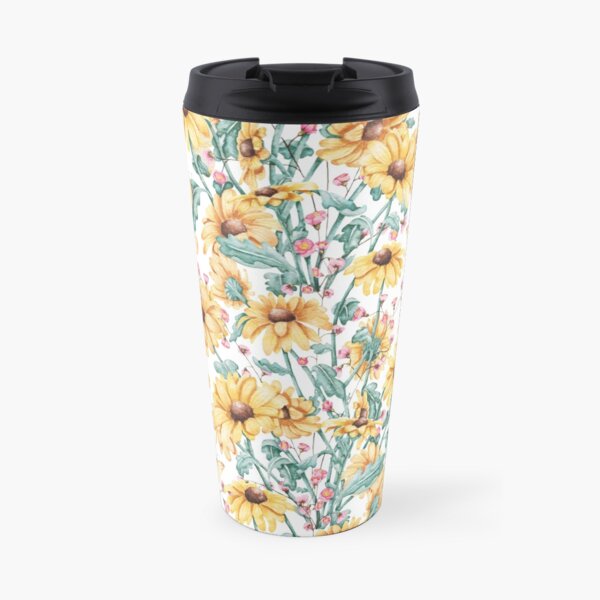 Yellow Spring Bouquet // Fine Art Travel Mug