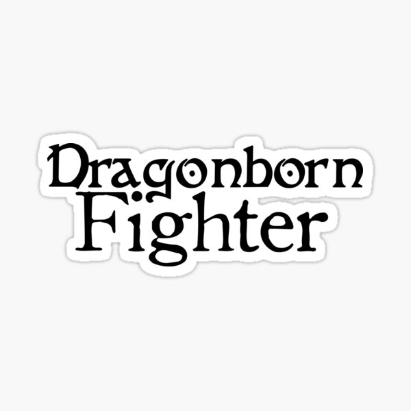 Dragonborn Fighter Sticker