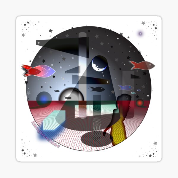 Dreamspace Crossroads in white Sticker