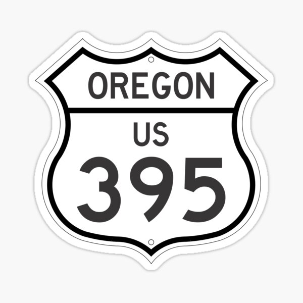 "Highway 395, Oregon, US" Sticker by Kiwidom | Redbubble