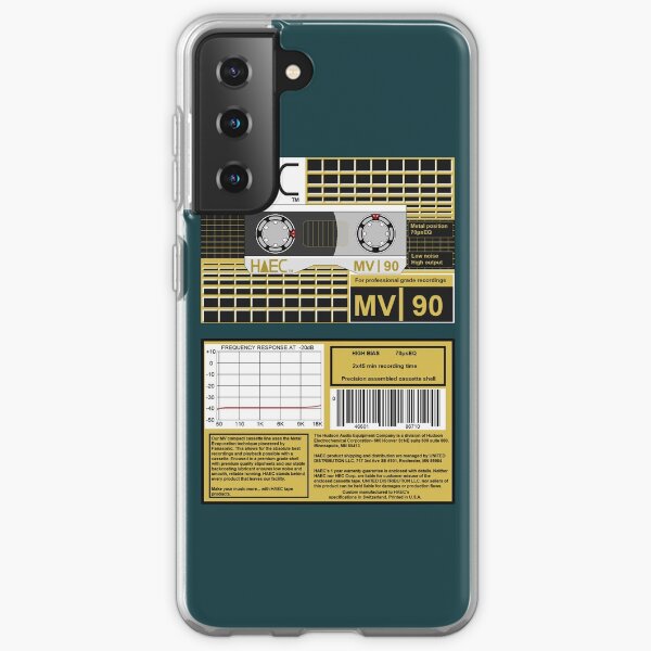 Hudson Audio Equipment Co. MV90 metal evaporated type 4 cassette (front and back) Samsung Galaxy Soft Case
