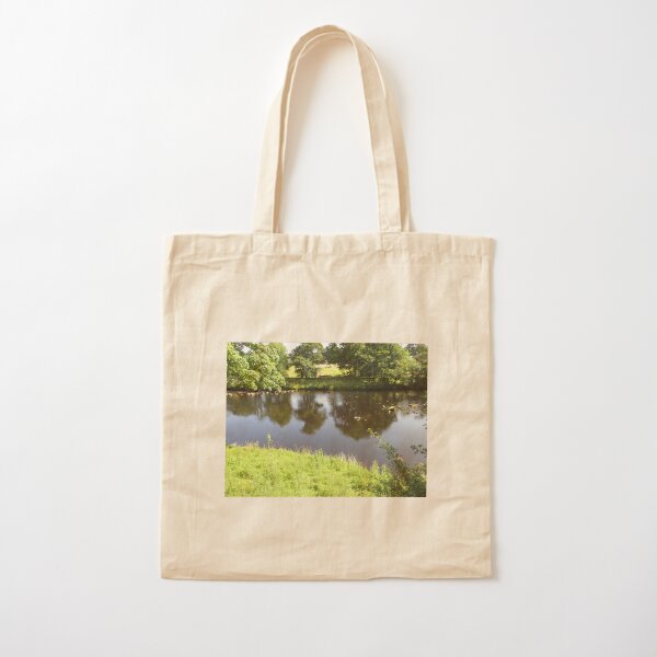 Merch #95 -- Stream Between Trees - Shot 4 (Hadrian's Wall) Cotton Tote Bag