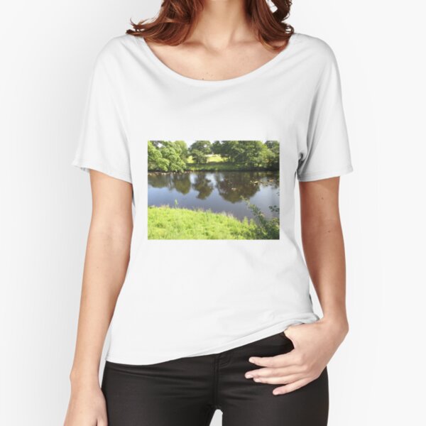 Merch #95 -- Stream Between Trees - Shot 4 (Hadrian's Wall) Relaxed Fit T-Shirt