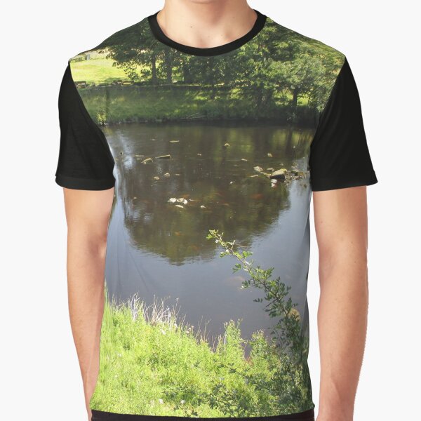 Merch #95 -- Stream Between Trees - Shot 4 (Hadrian's Wall) Graphic T-Shirt