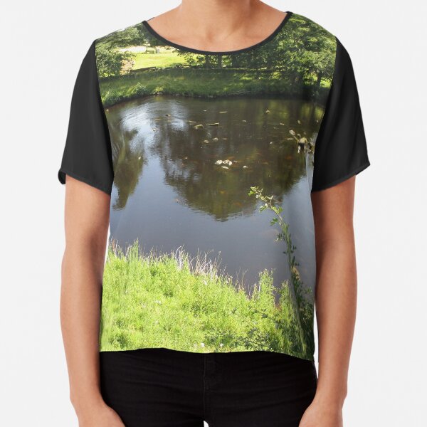 Merch #95 -- Stream Between Trees - Shot 4 (Hadrian's Wall) Chiffon Top