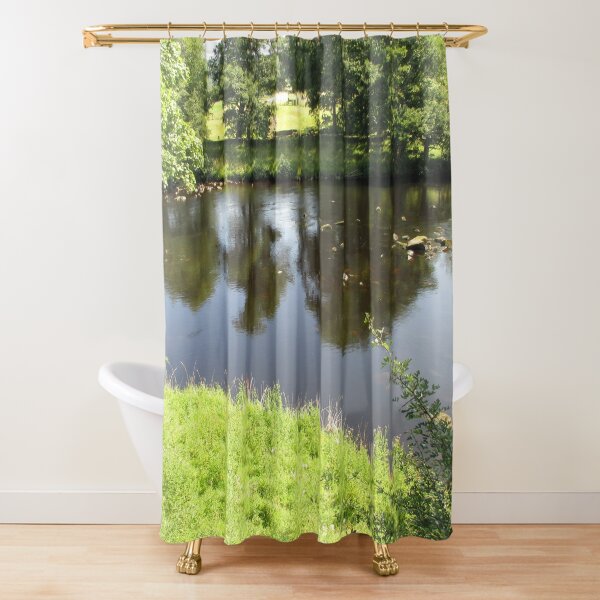 Merch #95 -- Stream Between Trees - Shot 4 (Hadrian's Wall) Shower Curtain