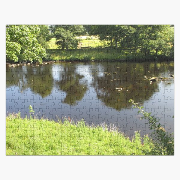 Merch #95 -- Stream Between Trees - Shot 4 (Hadrian's Wall) Jigsaw Puzzle
