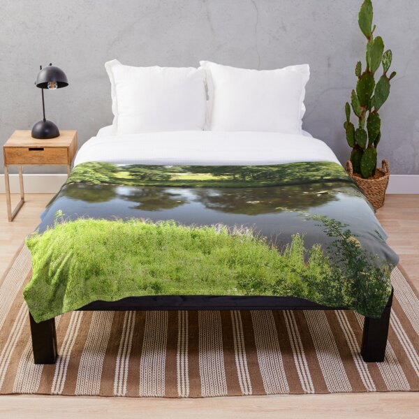 Merch #95 -- Stream Between Trees - Shot 4 (Hadrian's Wall) Throw Blanket
