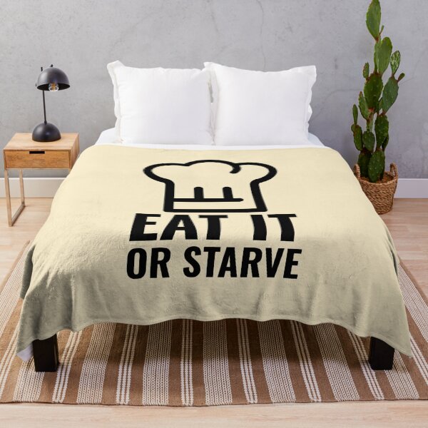 Item preview, Home Chef Quote Eat it or Starve Simple Hat Black designed and sold by javes93.