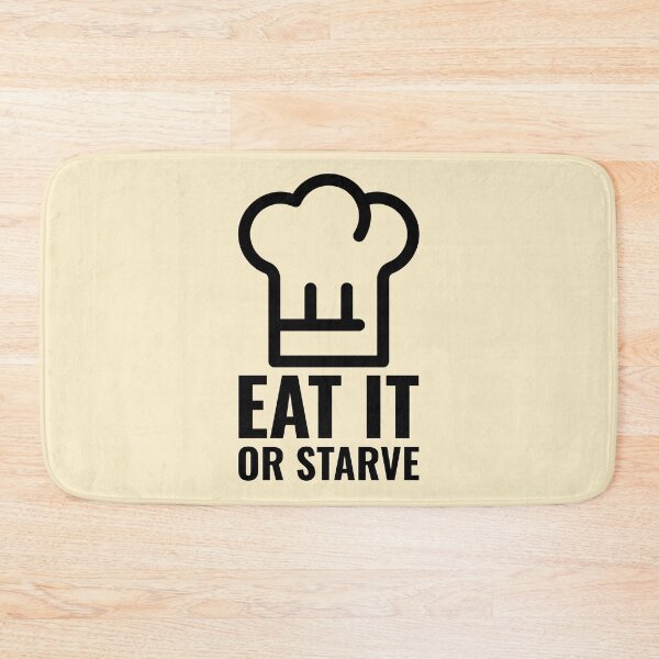 Item preview, Home Chef Quote Eat it or Starve Simple Hat Black designed and sold by javes93.