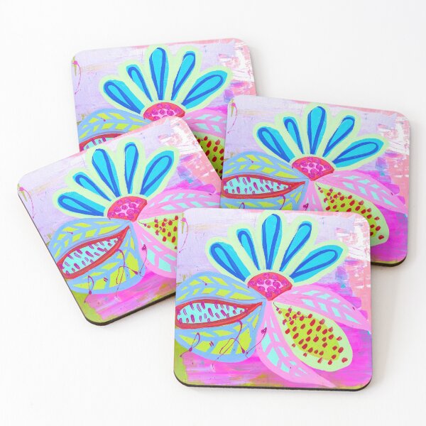 Item preview, Abstract floral layered painting designed and sold by maddisabelleart.