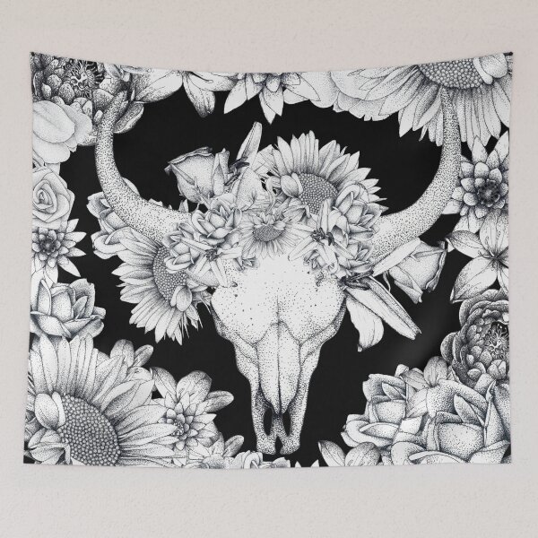 Item preview, Bull Skull  designed and sold by Flower Magic .
