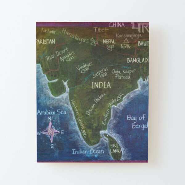 Vasai-Virar India Map Wall Art Canvas Print Poster Artwork