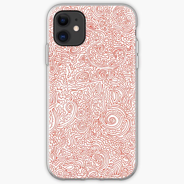 Red Doodle iPhone Soft Case
