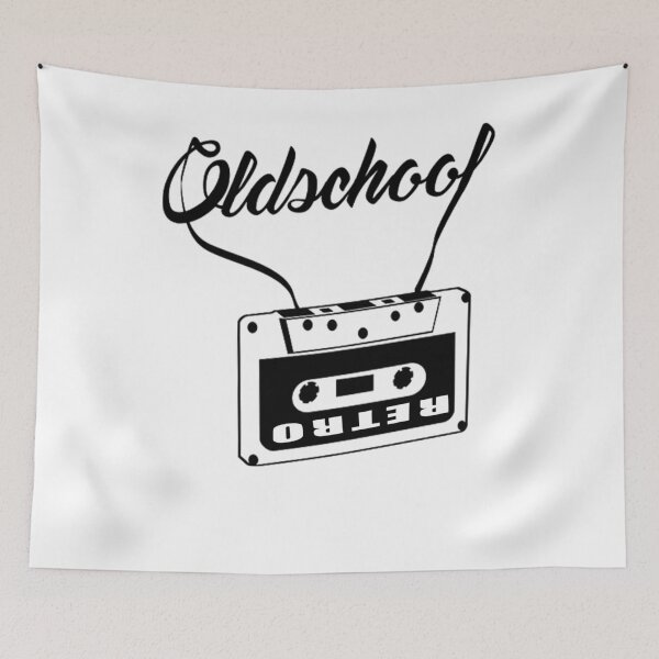 Item preview, Old School Music, with Graffitti Art and a retro cassette for tape players designed and sold by Ataraxia  Apparel.