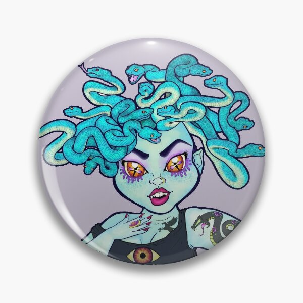 Medusa Up Pins And Buttons 