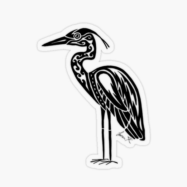 Item preview, Great Blue Heron Tribal Design  designed and sold by KitayamaDesigns.