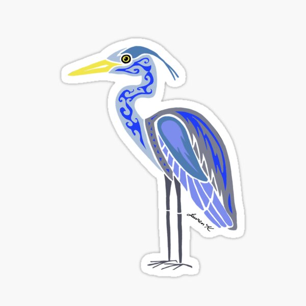 Item preview, Great Blue Heron Colored  designed and sold by KitayamaDesigns.