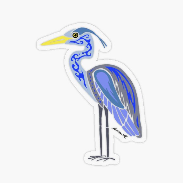 Item preview, Great Blue Heron Colored  designed and sold by KitayamaDesigns.