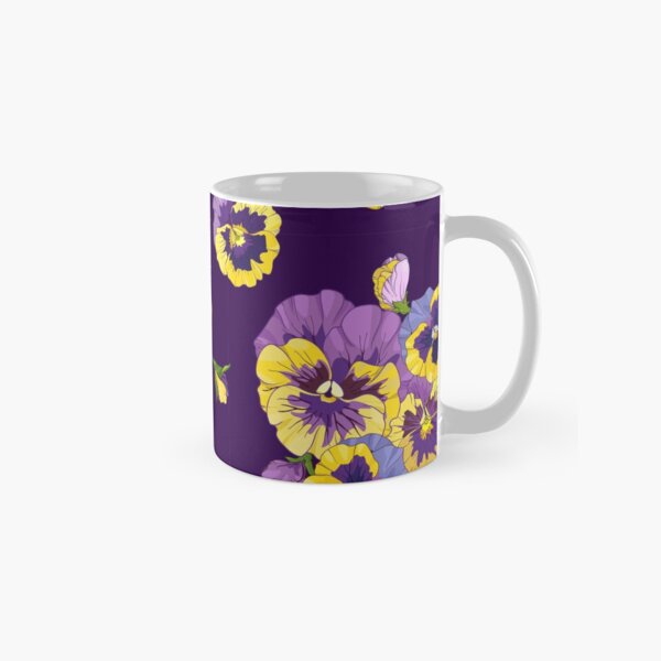 Vista previa del artículo con la obra « patrón brillante de flores de pensamientos», diseñado y vendido por babanovaesha.