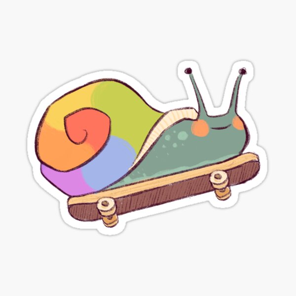 Item preview, pride snail on a skateboard designed and sold by lotteill.
