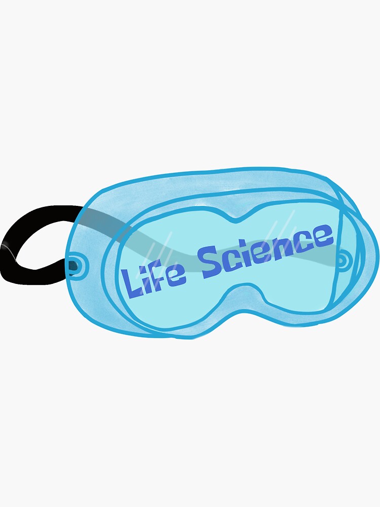 "Life Sciences Major Safety Goggles" Sticker for Sale by