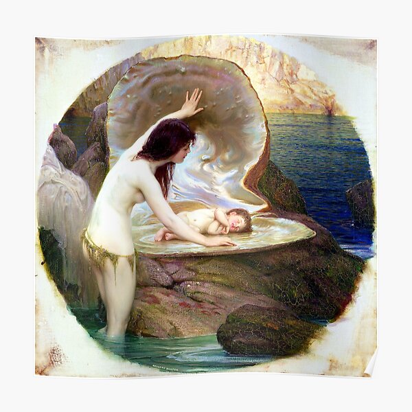 A Water Baby - Herbert James Draper Poster