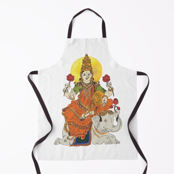 Item preview, The Hindu goddess of wealth Lakshmi Seated on White Elephant poster | The Hindu goddess of wealth Lakshmi Seated on White Elephant painting  designed and sold by KARTICK DUTTA.