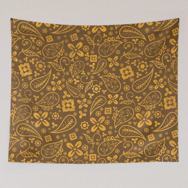 Item preview, Indonesian batik ethnic pattern design green gold designed and sold by baligaia.