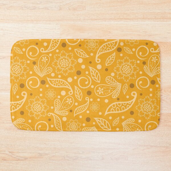 Item preview, Indonesian batik ethnic pattern paisly design yellow gold designed and sold by baligaia.