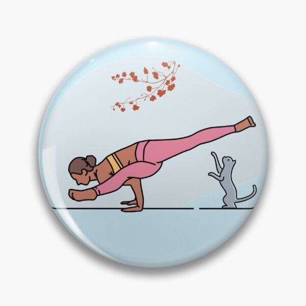 Item preview, YOGA WITH CAT Hurdler Pose designed and sold by Trio's Stuff.