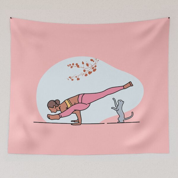 Item preview, YOGA WITH CAT Hurdler Pose designed and sold by Trio's Stuff.