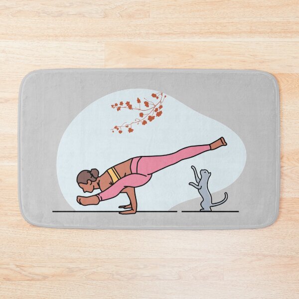 Item preview, YOGA WITH CAT Hurdler Pose designed and sold by Trio's Stuff.