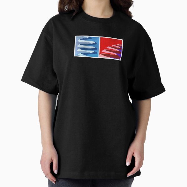 Dunes - Blue and Red Oversized T-Shirt