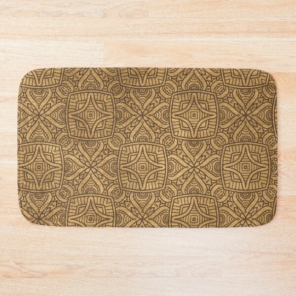 Item preview, Traditional Indonesian batik ethnic pattern design gold brown designed and sold by baligaia.