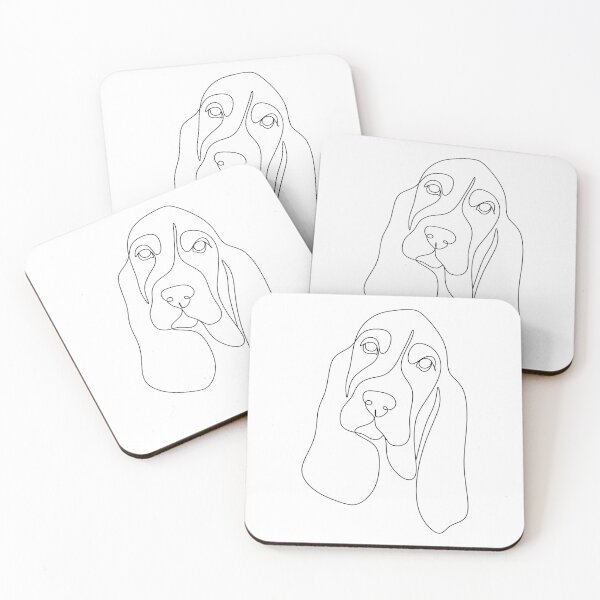 Item preview, Basset Hount one line dog portrait. Dog art. Dog case. Dog decor designed and sold by OneLinePrint.