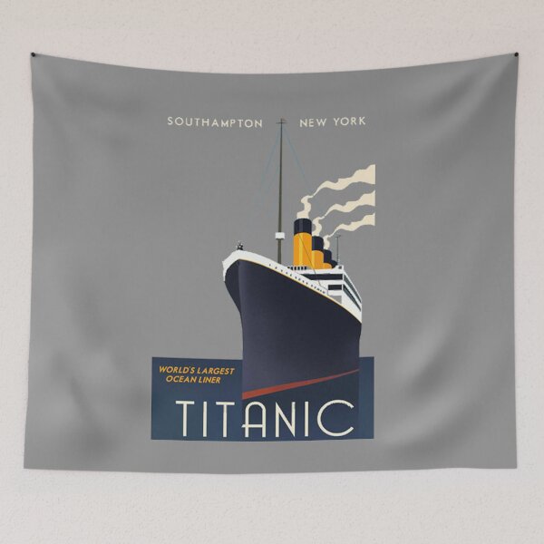 Item preview, Titanic Sinking Vintage Poster Cruise Ship Atlantic Ocean Voyage  designed and sold by TopTeeShop.