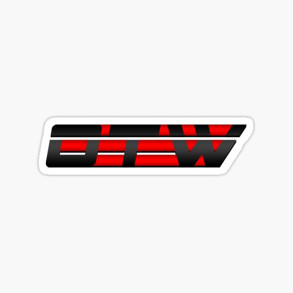 OTW Logo (Black on Red) Sticker