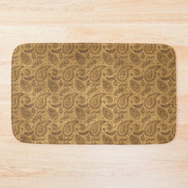 Item preview, Traditional Indonesian batik ethnic pattern design gold brown paisley paisly pattern designed and sold by baligaia.