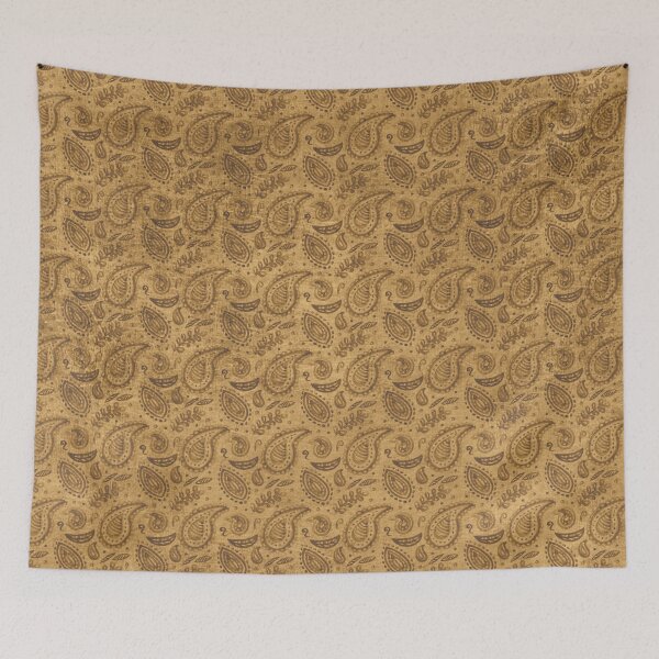Item preview, Traditional Indonesian batik ethnic pattern design gold brown paisley paisly pattern designed and sold by baligaia.