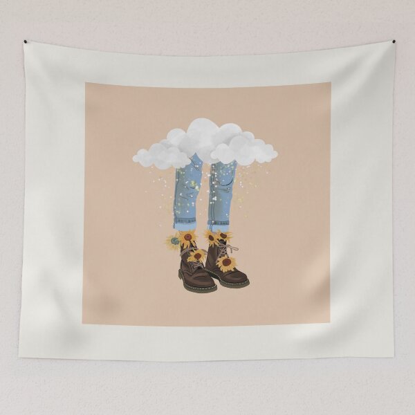 Item preview, Glitter Rain On Sunflowers Growing From Boots designed and sold by kqwdesigns.